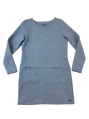Joules NWT quilted soft dress Size 6 chambray blue soft long sleeve
